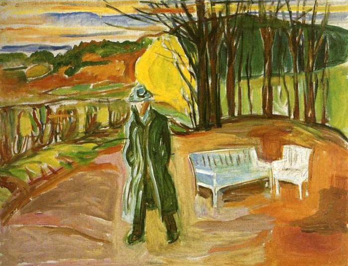 self portrait in the garden ekely